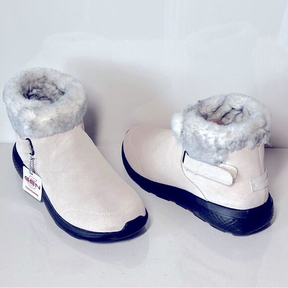 Skechers On the GO City 2 Cuddle Up Suede and Faux Fur Ankle Boots - Picture 2 of 7